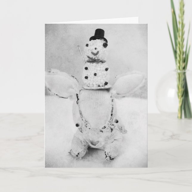 Weihnachtsfeiertags-Gruß-Karte mit einem Feiertagskarte (Vorderseite)