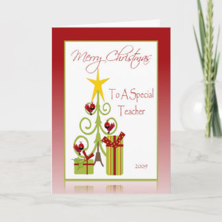 Weihnachtsfeiertags-Karte für Lehrer Feiertagskarte