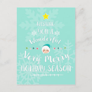 Weihnachtsfeiertags-Karte - Weihnachtsbaum Feiertagspostkarte