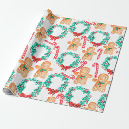 Weihnachtsfeiertags-Lebkuchen-Packpapier Geschenkpapier