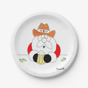 Weihnachtsfeiertags-Papier-Teller Texas Sankt Pappteller