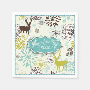 Weihnachtsfeiertags-Papierserviette - Vintages Serviette