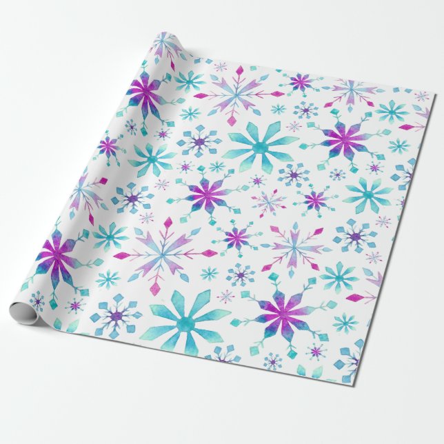 Weihnachtsfeiertags-Rosa-blaues Geschenkpapier (Ungerollt)