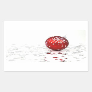 Weihnachtsfeiertags-Sterne Rechteckiger Aufkleber