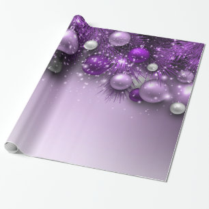 Weihnachtsfeiertags-Verzierungen - Purpur Geschenkpapier