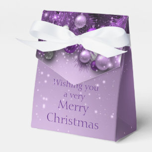 Weihnachtsfeiertags-Verzierungen - Purpur Geschenkschachtel