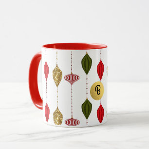Weihnachtsfeiertags Vintage Moderne Glamour Orname Tasse