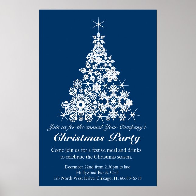Weihnachtsfeiertagsbüroposter Poster (Vorne)