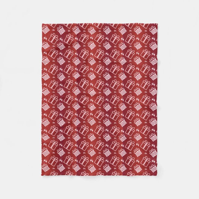 Weihnachtsfeiertagsmuster Fleecedecke (Vorderseite)