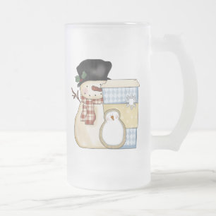 Weihnachtsfeiertagsnowman-mattierte Tasse