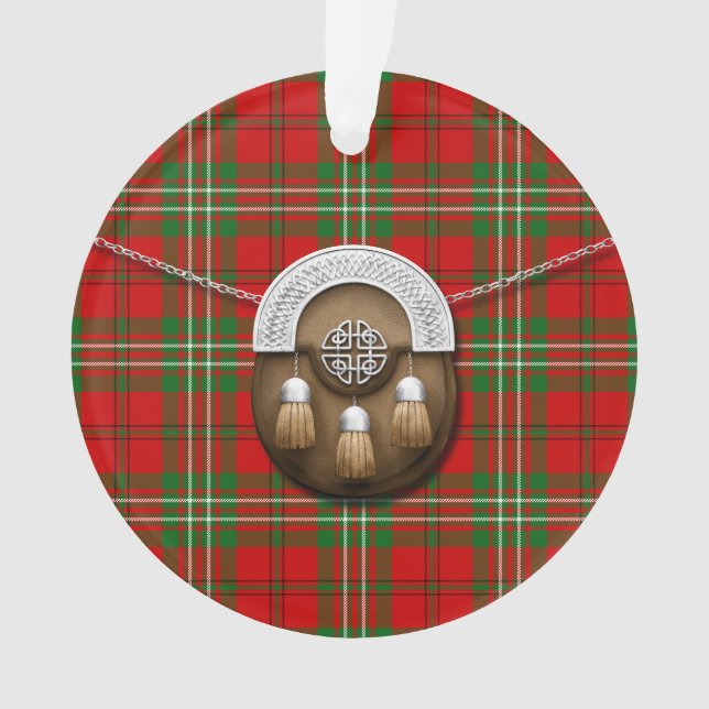 WeihnachtsfeiertagTartan Ornament (Vorderseite)