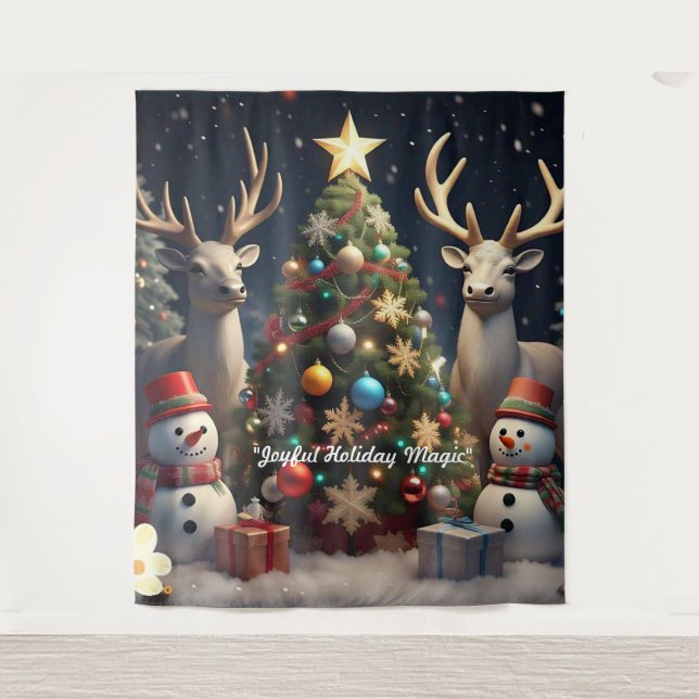 "Weihnachtsfeierzeit" Wandteppich (Vorderseite)