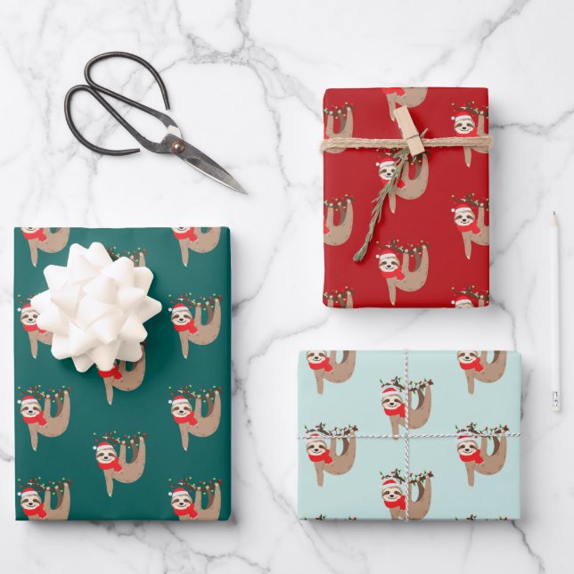 Weihnachtsfeigen Geschenkpapier Set (Vorderseite)
