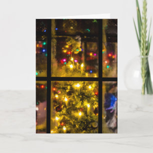 Weihnachtsfenster-Feiertagskarte Feiertagskarte