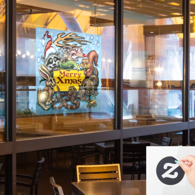 Weihnachtsfenster Fensteraufkleber (Restaurantfenster)