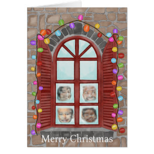 Weihnachtsfenster-Fotokarte
