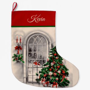 Weihnachtsfenster Großer Weihnachtsstrumpf