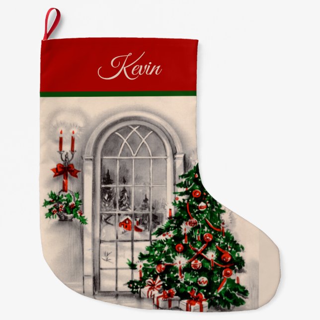 Weihnachtsfenster Großer Weihnachtsstrumpf (Vorderseite)