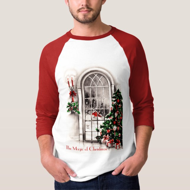 Weihnachtsfenster Mens Shirt (Vorderseite)