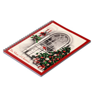 Weihnachtsfenster-Notebook Notizblock