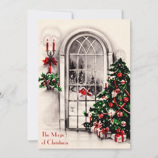 Weihnachtsfenster-Party Einladung (Vorderseite)