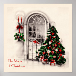 Weihnachtsfenster-Poster Poster