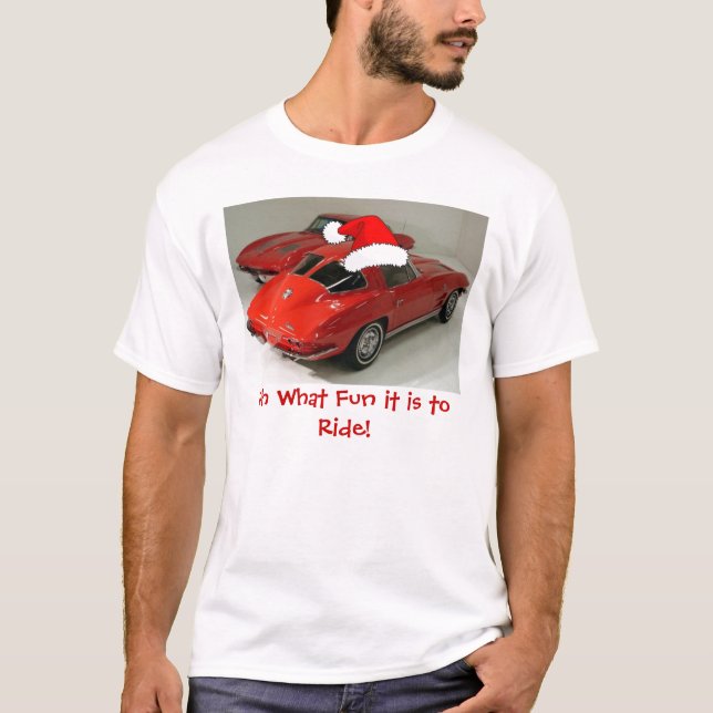 Weihnachtsfenster Rote Korvette T-Shirt (Vorderseite)