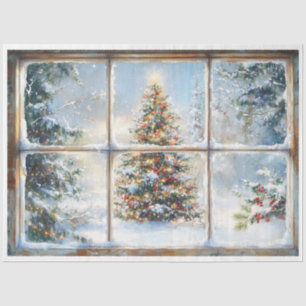 Weihnachtsfenster Seidenpapier