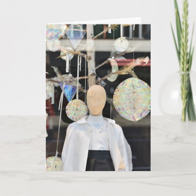 Weihnachtsfenster Shopping Chelsea London Großbrit Karte (Vorderseite)