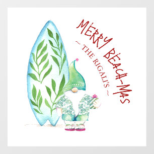 Weihnachtsfenster Sticker Tropischer Strand-mas