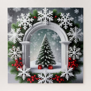 Weihnachtsfensterszene-Puzzle für Kinder und Famil Puzzle