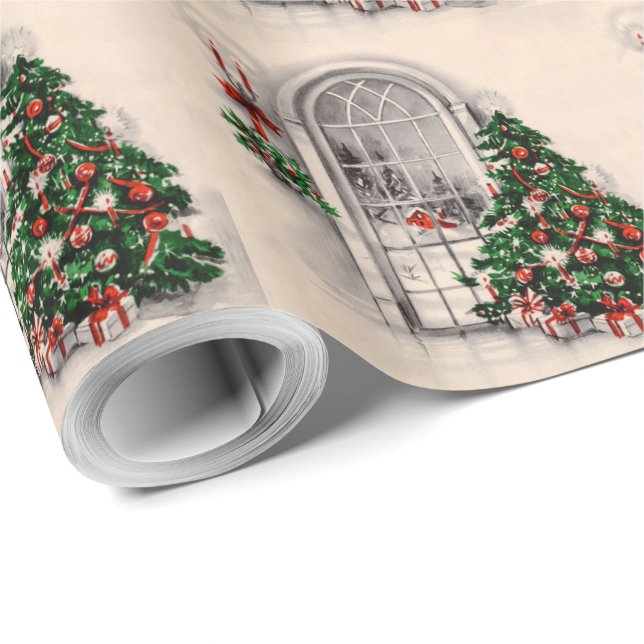 Weihnachtsfensterwrapping Paper Geschenkpapier (Rolleneckpunkt)