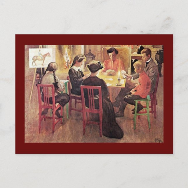 Weihnachtsferien 1909 feiertagspostkarte (Vorderseite)