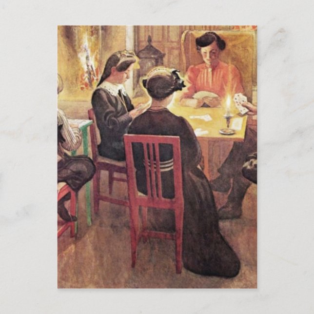 Weihnachtsferien 1909 feiertagspostkarte (Vorderseite)