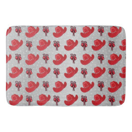 Weihnachtsferien Cowboy Hats und Candy Canes Badematte