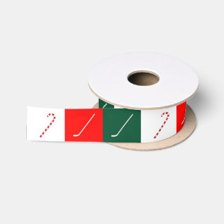 Weihnachtsferien im Hockey-Stil Satinband