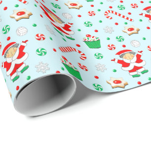 Weihnachtsferien Mädchen-Volleyball Geschenkpapier