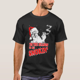 Weihnachtsferien mit dem Weihnachtsmann Rauchen We T-Shirt