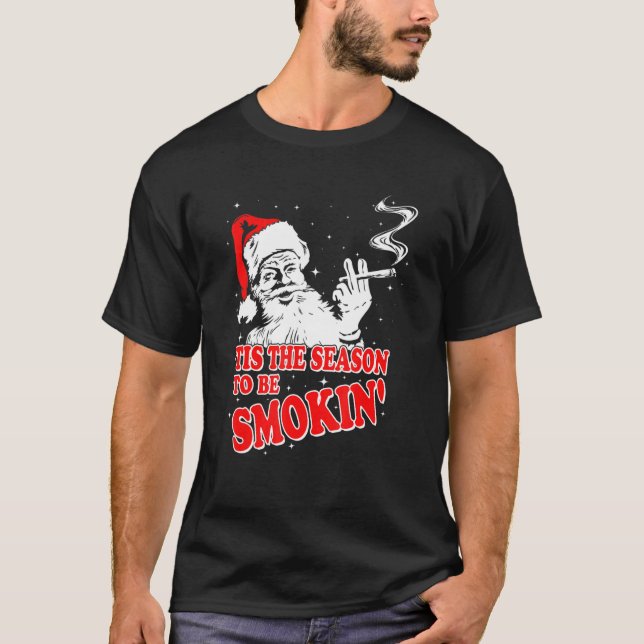 Weihnachtsferien mit dem Weihnachtsmann Rauchen We T-Shirt (Vorderseite)