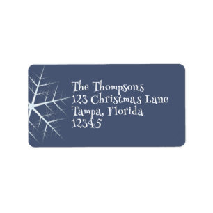 Weihnachtsferien Navy Blau Whimsical Typografie Adressaufkleber