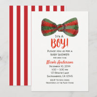 Weihnachtsferien Red & Green Bow Krawatte Kinderdu
