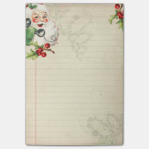 Weihnachtsferien Santa Post-It Notizpapierblock Klebezettel