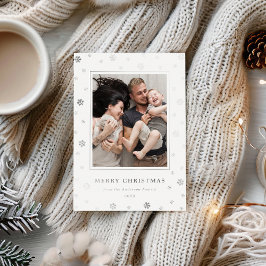 Weihnachtsferien-Schneeflocken modern whimsisch Folien Feiertagskarte