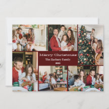 Weihnachtsferien Script Family Foto Collage