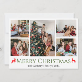 Weihnachtsferien Script Family Foto Collage Feiertagskarte