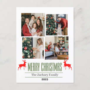 Weihnachtsferien Script Family Foto Collage Feiertagspostkarte