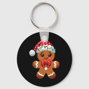 Weihnachtsferien Süßer Lebkuchenmann König Liebhab Schlüsselanhänger