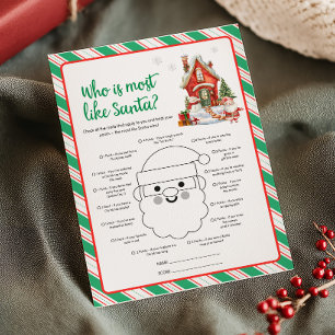 Weihnachtsferien - Wer ist am meisten wie Santa Sp Feiertagskarte