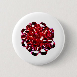 Weihnachtsferien Winter Roter Weihnachtsbock Button