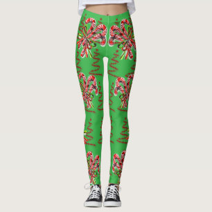 Weihnachtsferien Zuckerstange Abstract Leggings